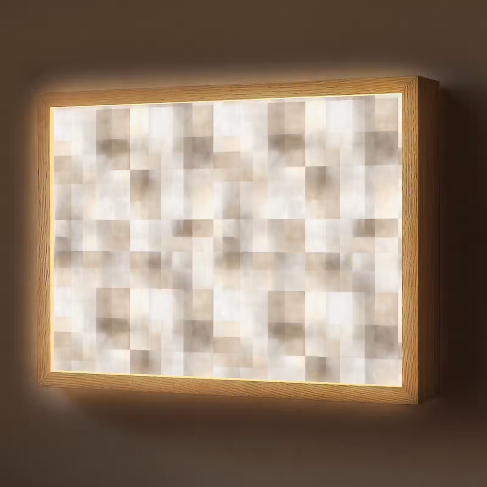 Lightbox - Wandlamp - Textuur - Linnen - Beige — 1