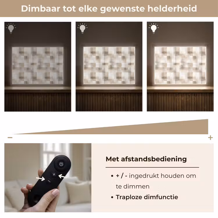 Lightbox - Wandlamp - Textuur - Linnen - Beige — 9