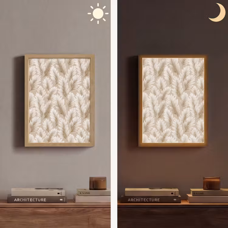 Lightbox - Wandlamp - Botanisch - Patroon - Beige — 5