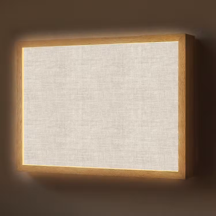 Lightbox - Wandlamp - Linnen - Textuur - Beige