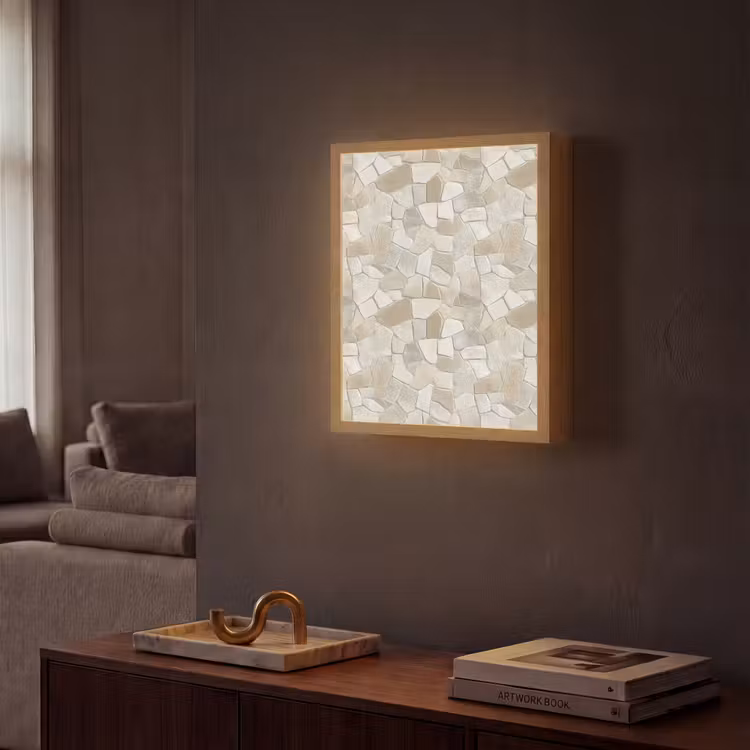 Lightbox - Wandlamp - Mozaïek - Stenen - Beige — 2