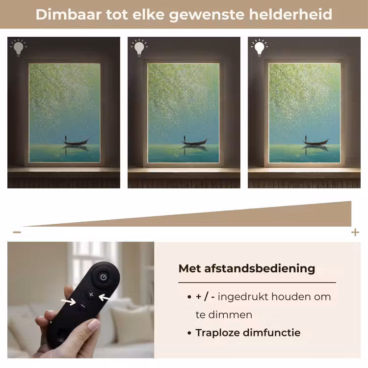 Lightbox - Wandlamp - Bootje - Water - Bladeren - Bloesems — 8