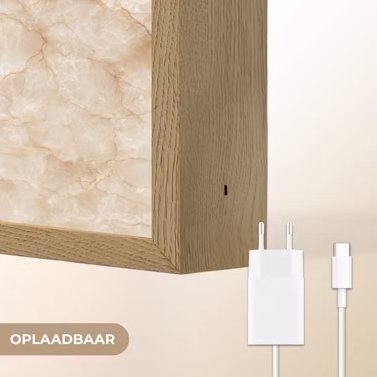 Lightbox - Wandlamp - Kristalstructuur - Bruin - Marmer — 7