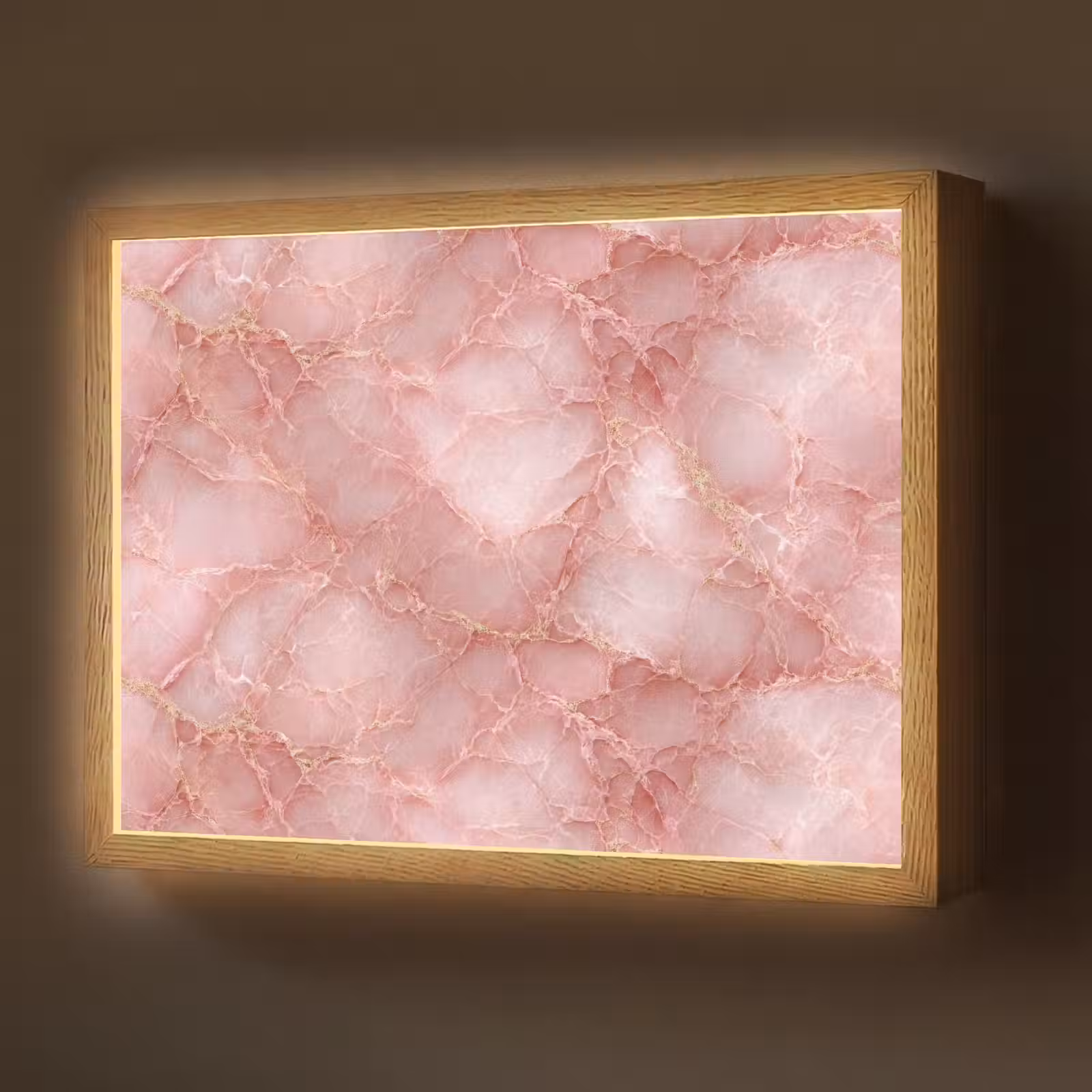 Lightbox - Wandlamp - Roze - Kwarts - Goud - Marmer — 1
