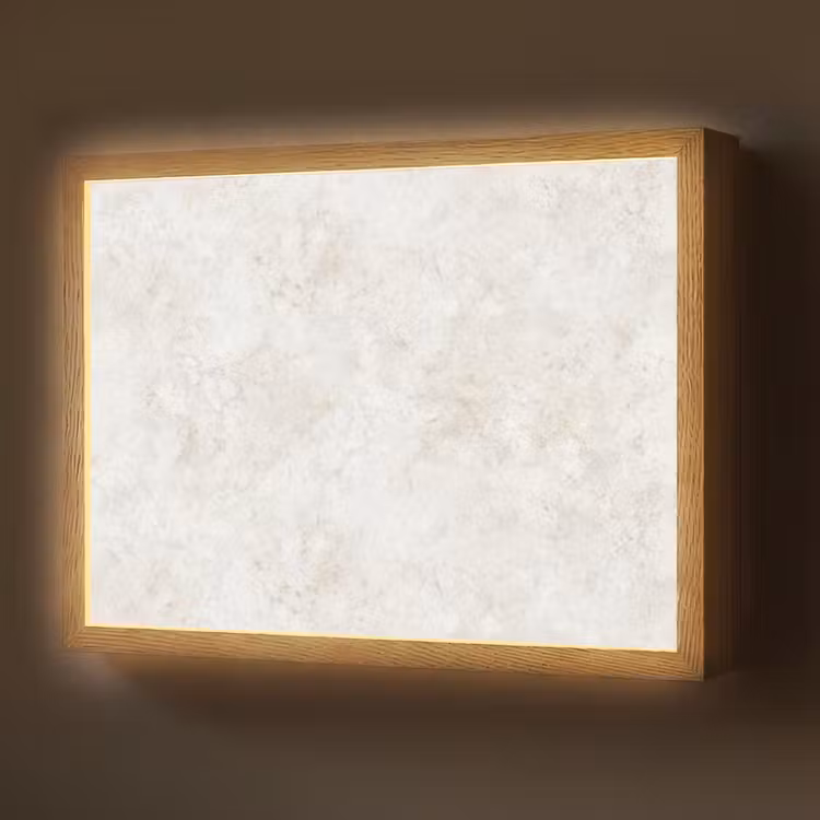 Lightbox - Wandlamp - Beige - Marmer - Aders