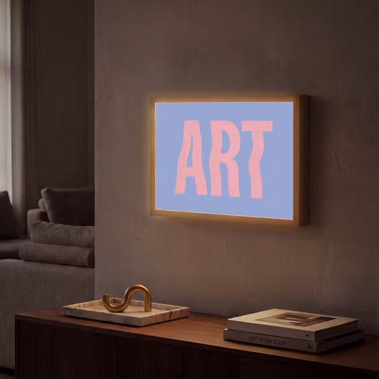 Lightbox - Wandlamp - Art - Roze - Blauw — 2