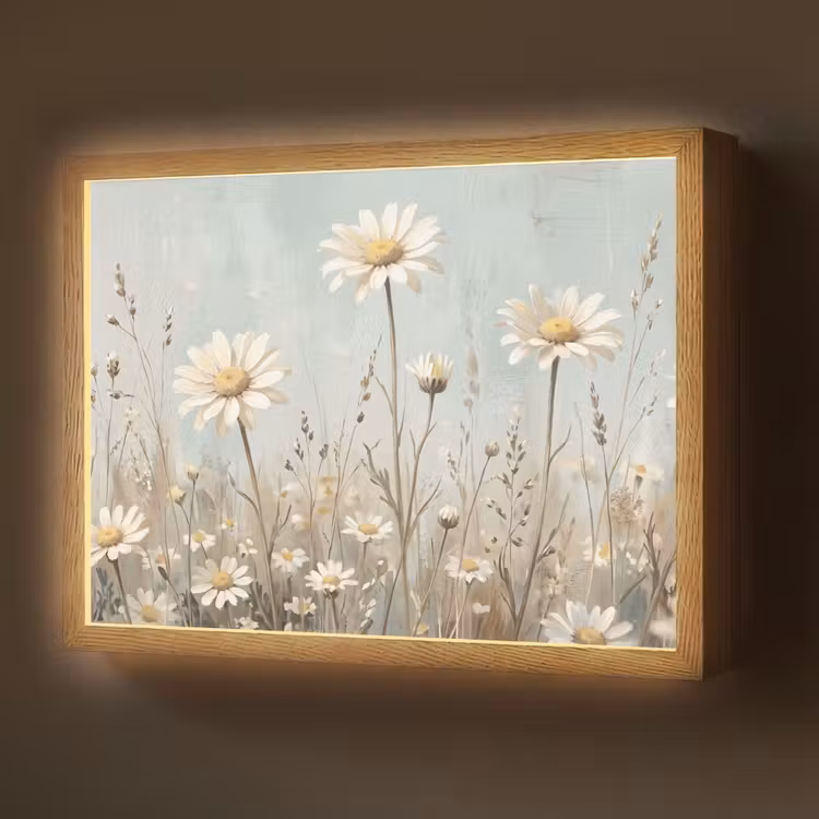 Lightbox - Wandlamp - Madelief - Illustratie - Wit