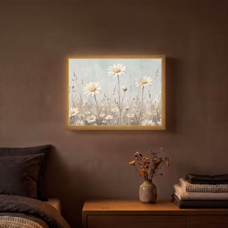 Lightbox - Wandlamp - Madelief - Illustratie - Wit — 3