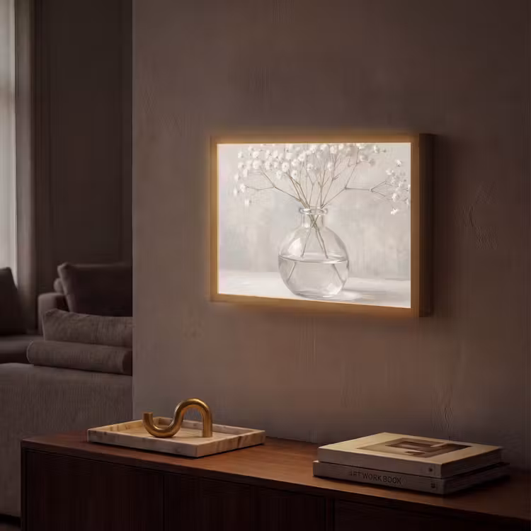 Lightbox - Wandlamp - Gipskruid - Vaas - Wit — 2