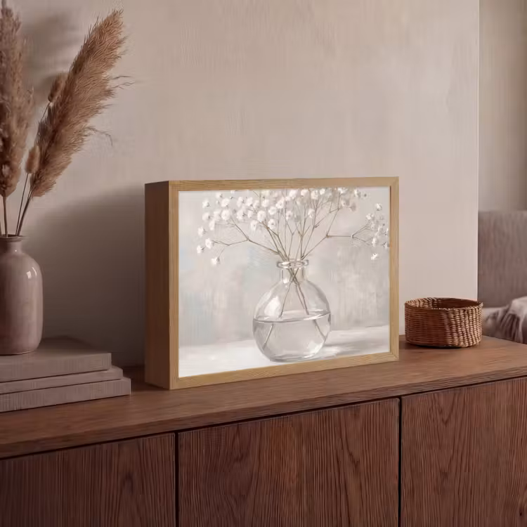 Lightbox - Wandlamp - Gipskruid - Vaas - Wit — 4