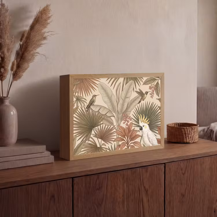 Lightbox - Wandlamp - Tropisch - Vogels - Beige — 4
