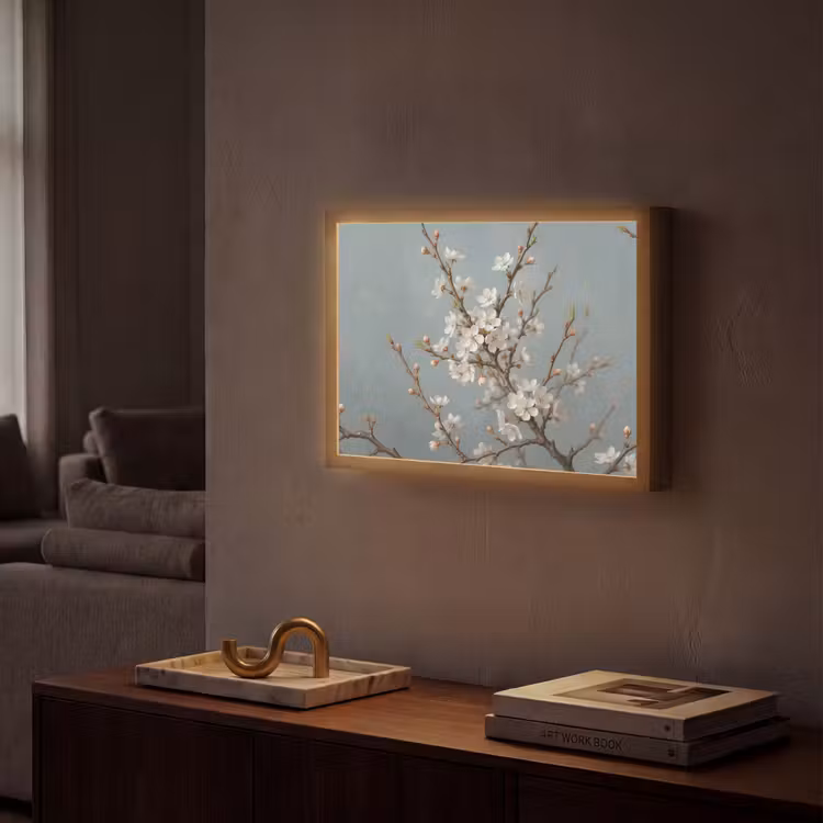 Lightbox - Wandlamp - Botanisch - Stilleven - Blauw — 2