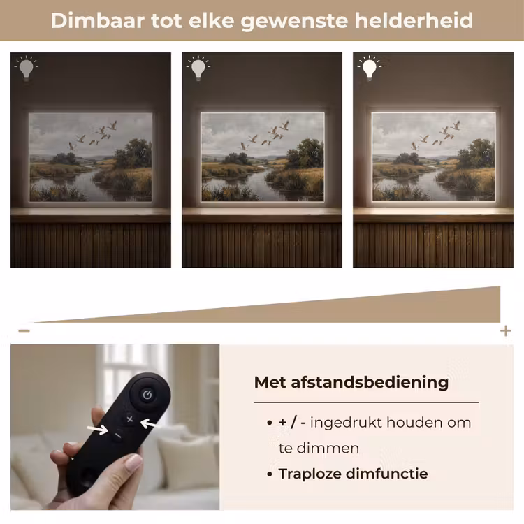 Lightbox - Wandlamp - Eenden - Rivier - Landschap - Vlucht - Nostalgisch — 9