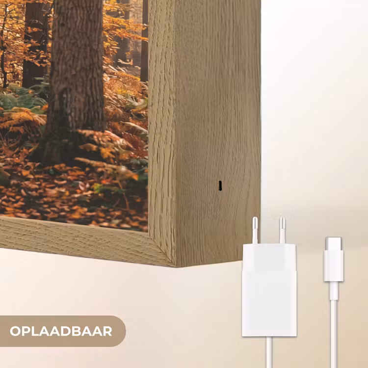 Lightbox - Wandlamp - Bospad - Herfstbos - Bladeren - Oranje - Nostalgisch — 7