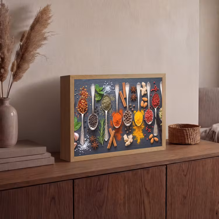 Lightbox - Wandlamp - Kruiden - Lepels - Culinair - Kleurrijk - Sfeervol — 4