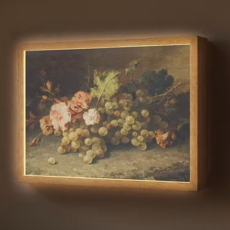 Lightbox - Wandlamp - Fruit - Stilleven met druiven - Oude meesters — 1