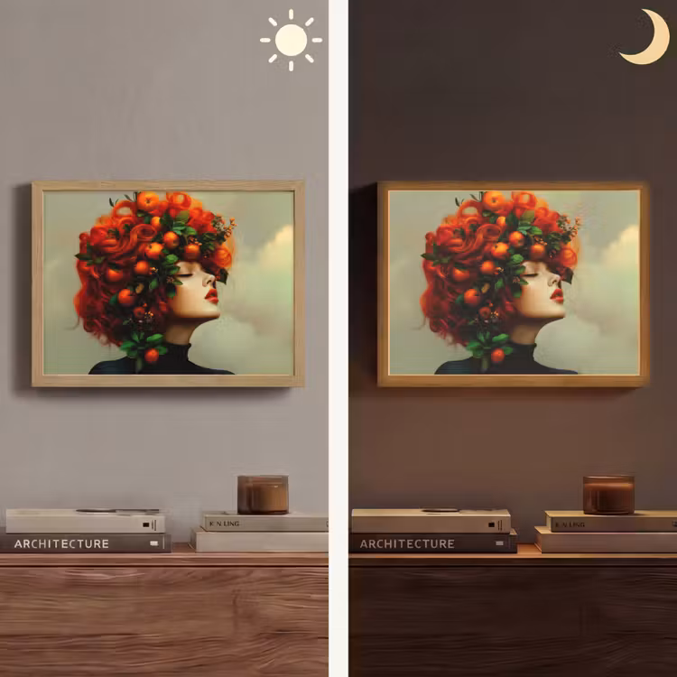 Lightbox - Wandlamp - Vrouw - Appels - Rood - Bladeren — 6