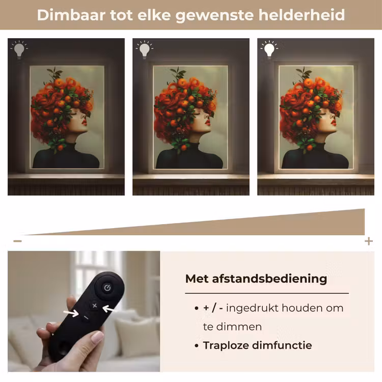 Lightbox - Wandlamp - Vrouw - Appels - Rood - Bladeren — 8
