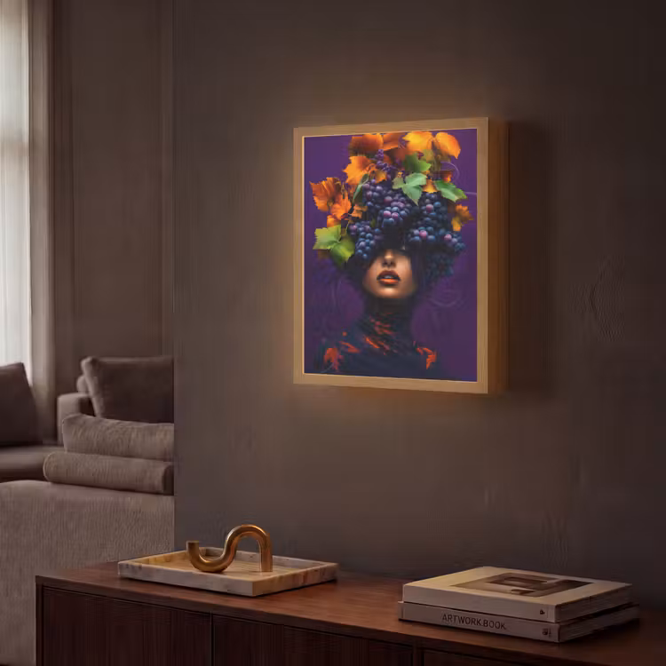 Lightbox - Wandlamp - Vrouw - Paars - Druiven — 2