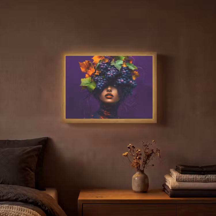 Lightbox - Wandlamp - Vrouw - Paars - Druiven — 3
