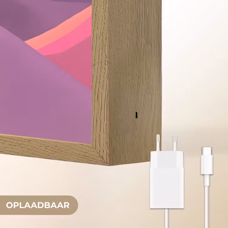 Lightbox - Wandlamp - Zon - Heuvels - Paars - Abstract — 7