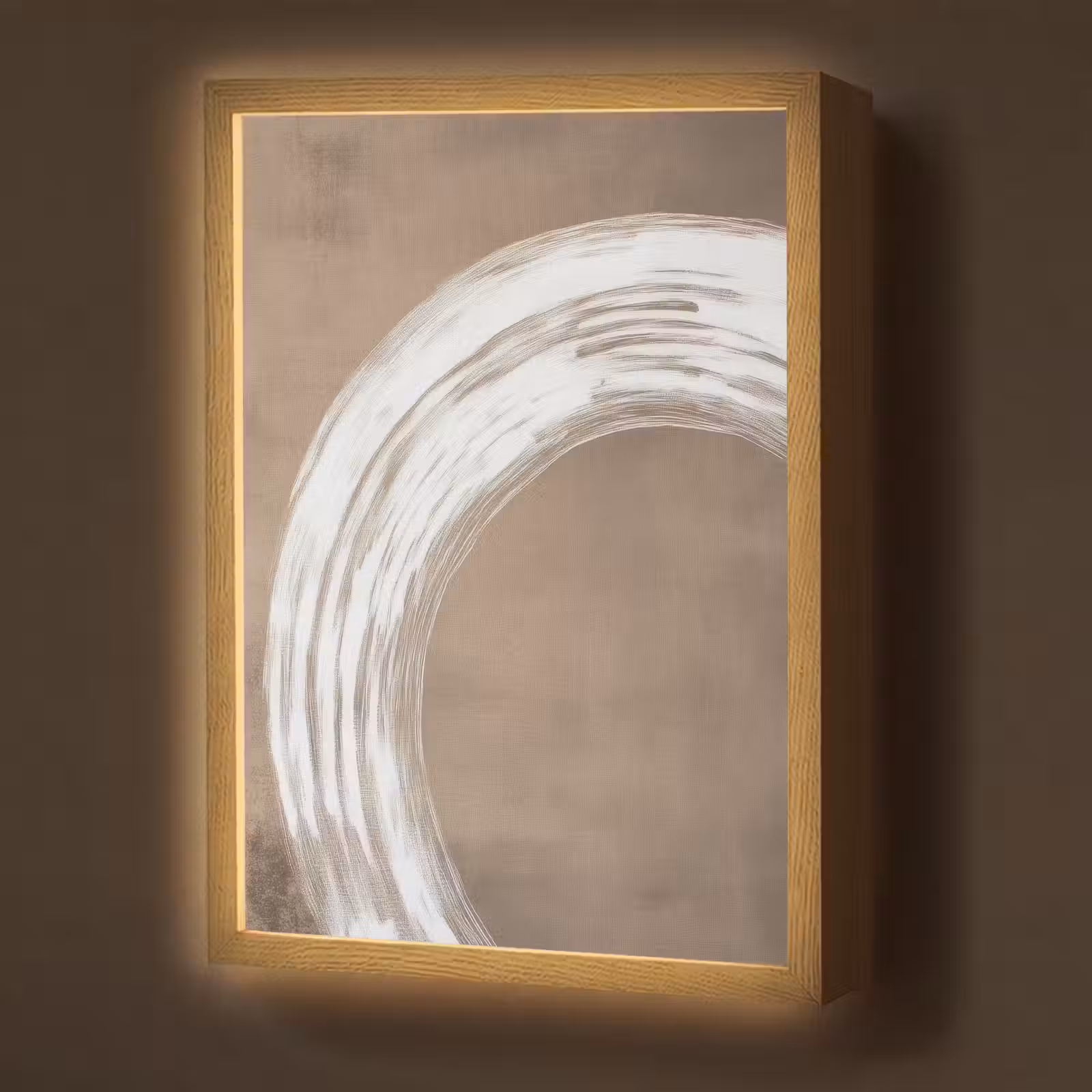 Lightbox - Wandlamp - Verf - Bruin - Japandi — 1