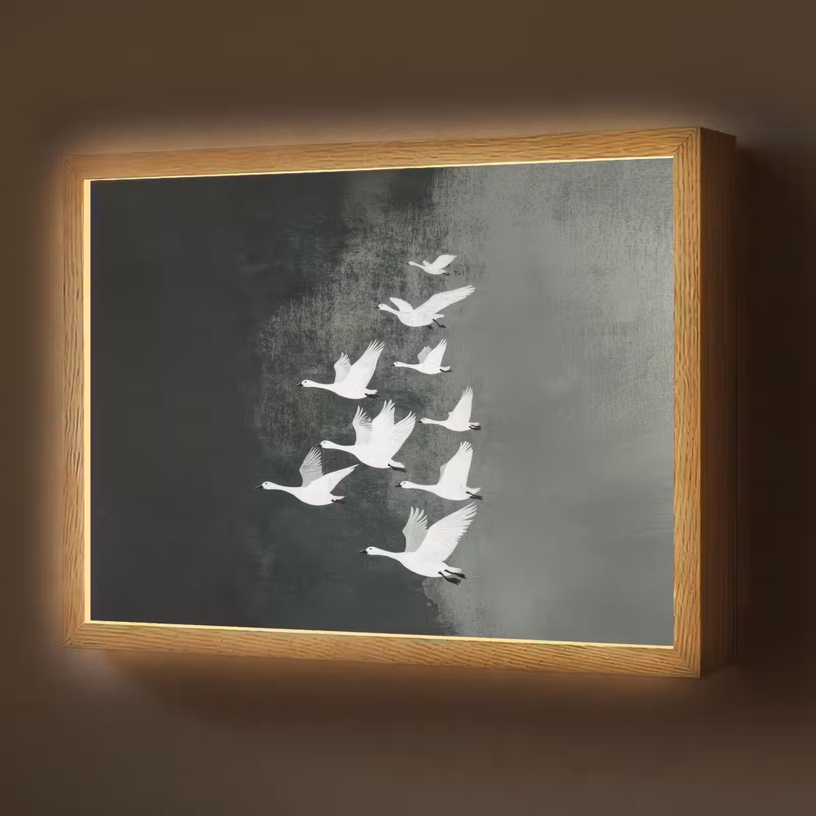 Lightbox - Wandlamp - Vogel - Japandi - Groen — 1