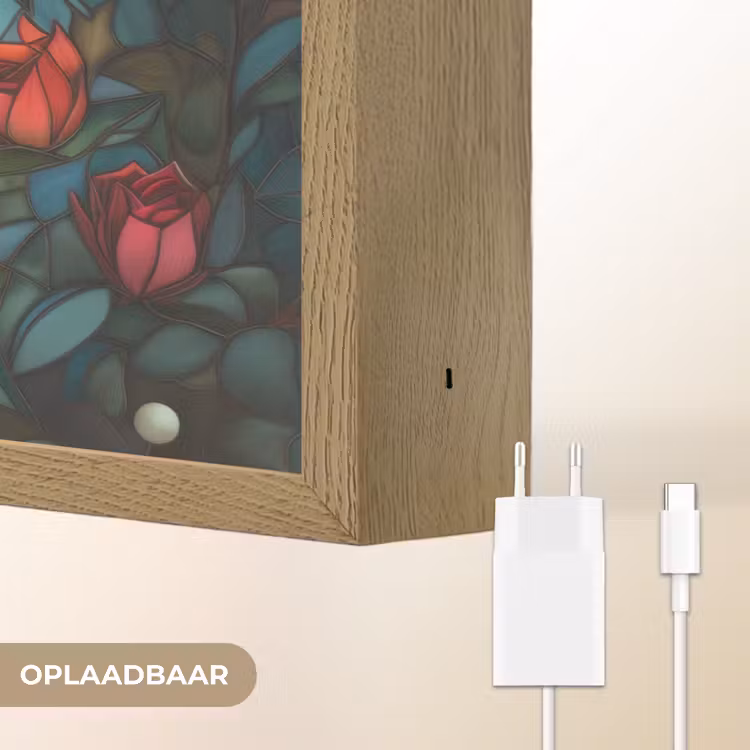 Lightbox - Wandlamp - Vos - Mozaïek - Bos - Maan — 7