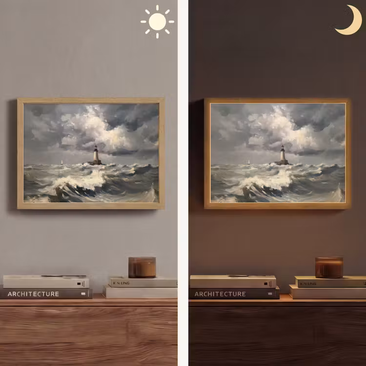 Lightbox - Wandlamp - Vuurtoren - Golven - Storm — 6