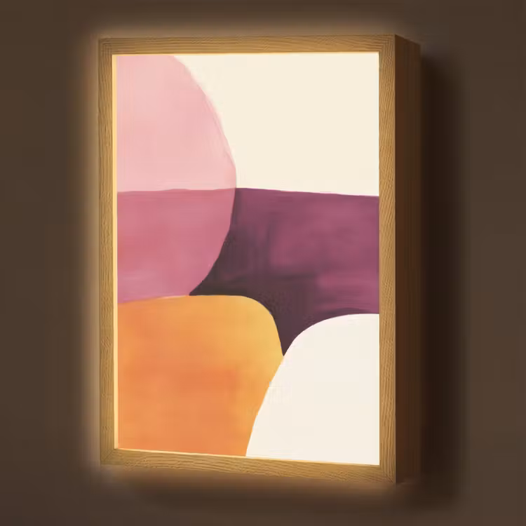 Lightbox - Wandlamp - Vormen - Abstract - Kleurrijk — 1