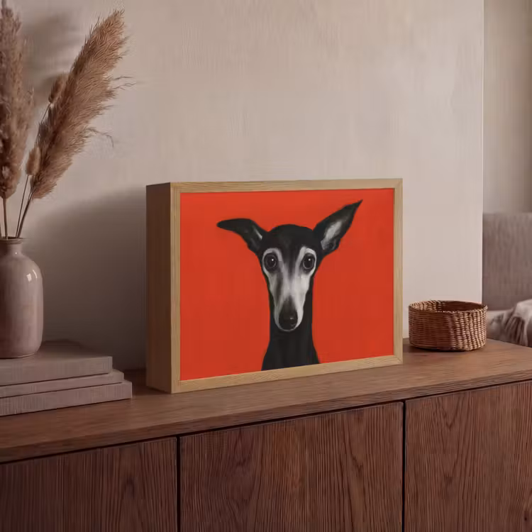 Lightbox - Wandlamp - Windhond - Minimalistisch - Rood — 4