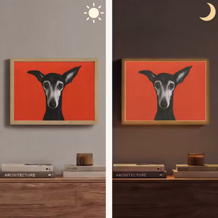 Lightbox - Wandlamp - Windhond - Minimalistisch - Rood — 6
