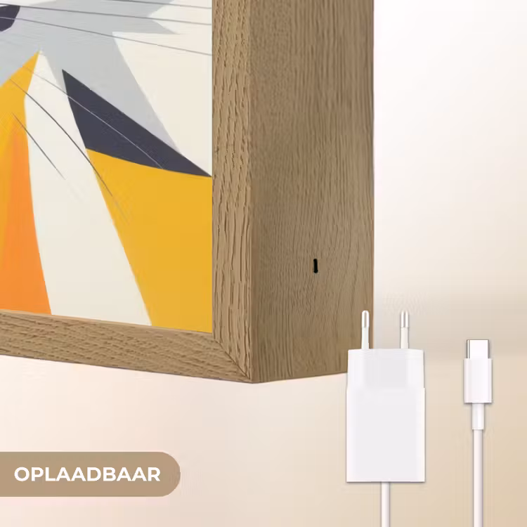 Lightbox - Wandlamp - Vos - Oranje - Abstract - Driehoeken — 6