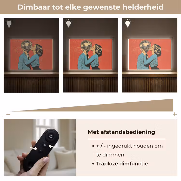 Lightbox - Wandlamp - Vrouw - Retro - Discobal - Kus — 9