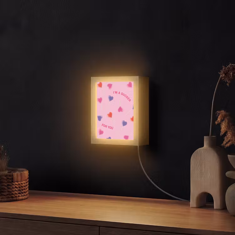 Lightbox - Wandlamp - Lolly - Valentijn - Illustratie - Snoep — 2