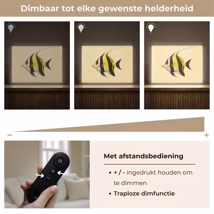 Lightbox - Wandlamp - Vis - Sierlijk - Rugvin - Geel — 9