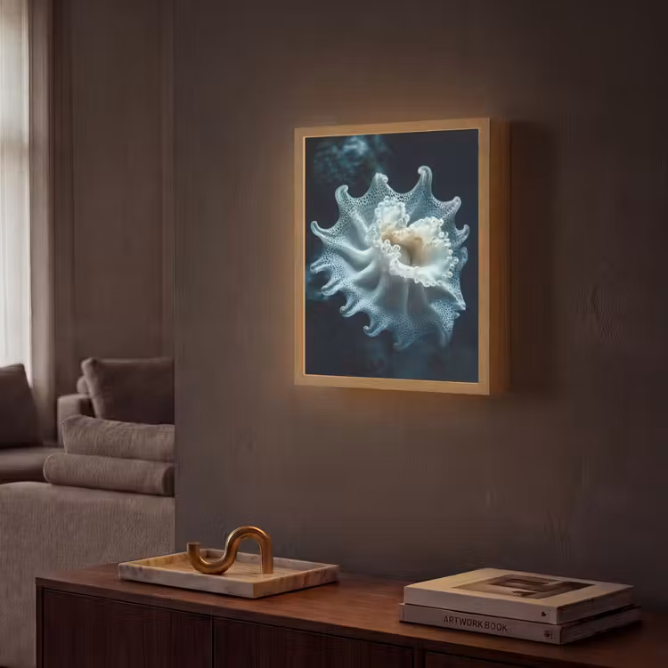 Lightbox - Wandlamp - Zeewezen - Wit - Golven - Water — 2