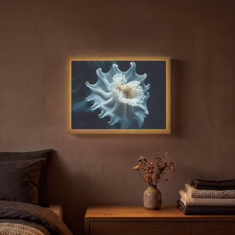Lightbox - Wandlamp - Zeewezen - Wit - Golven - Water — 3
