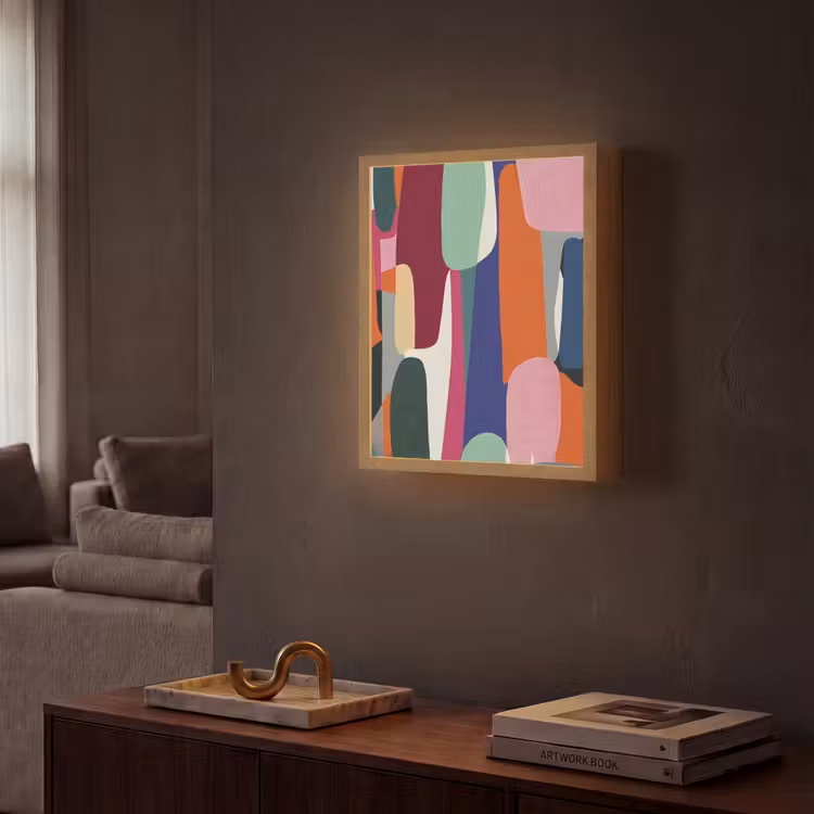 Lightbox - Wandlamp - Vormen - Ritmisch - Kleuren - Abstract — 2