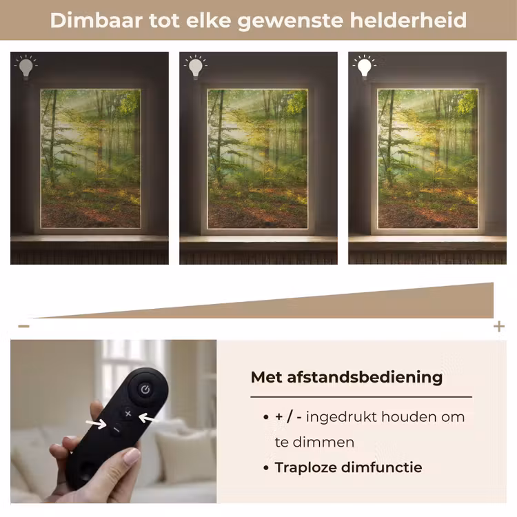 Lightbox - Wandlamp - Zon - Bos - Bomen - Natuur - Herfst — 8