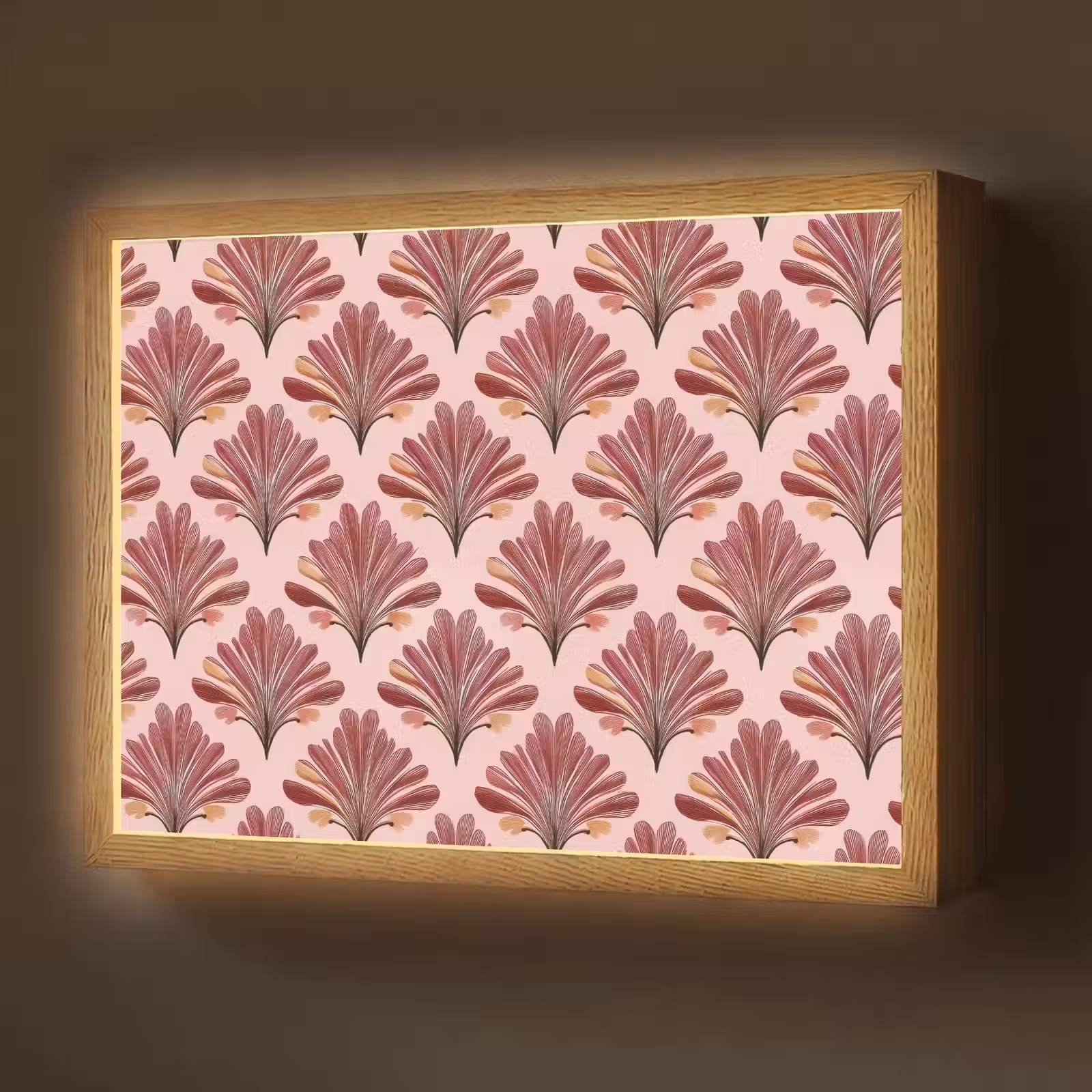 Lightbox - Wandlamp - Waaier - Roze - Rood — 1