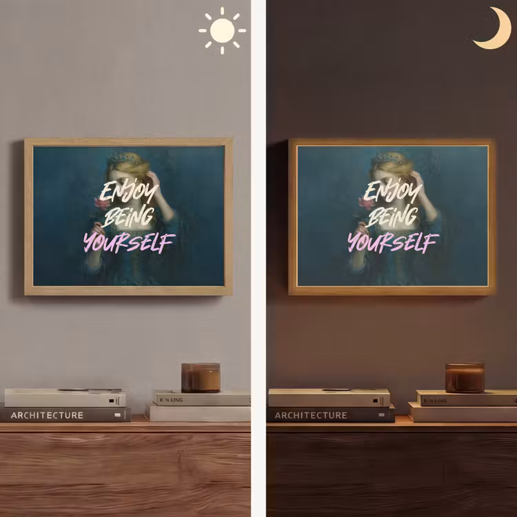 Lightbox - Wandlamp - Vrouw - Roos - Quote — 6