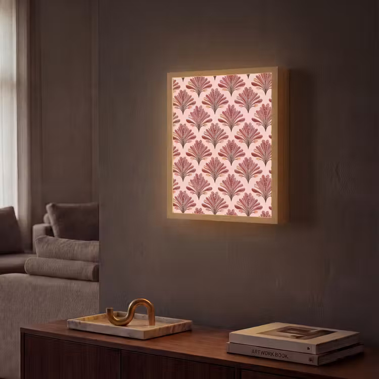 Lightbox - Wandlamp - Waaier - Roze - Rood — 2