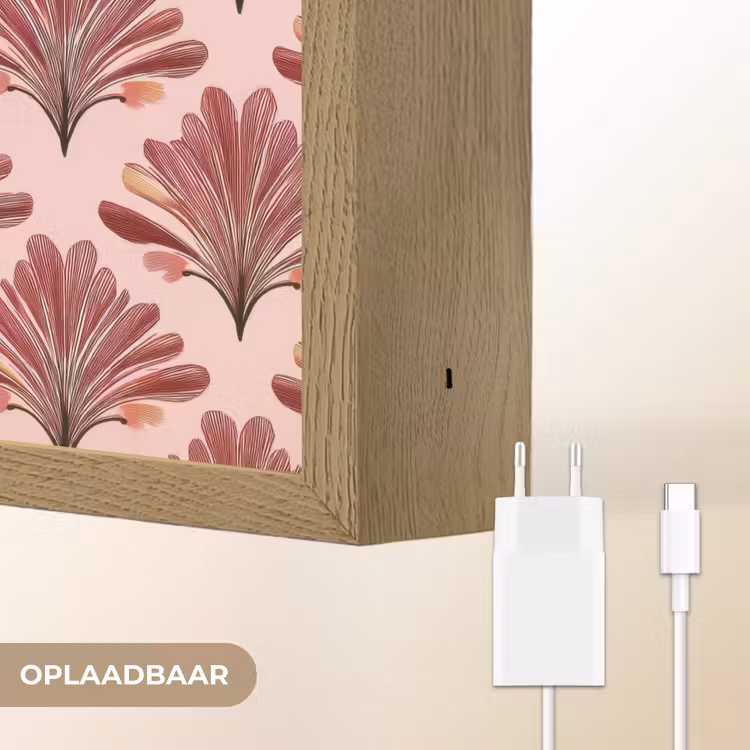 Lightbox - Wandlamp - Waaier - Roze - Rood — 6