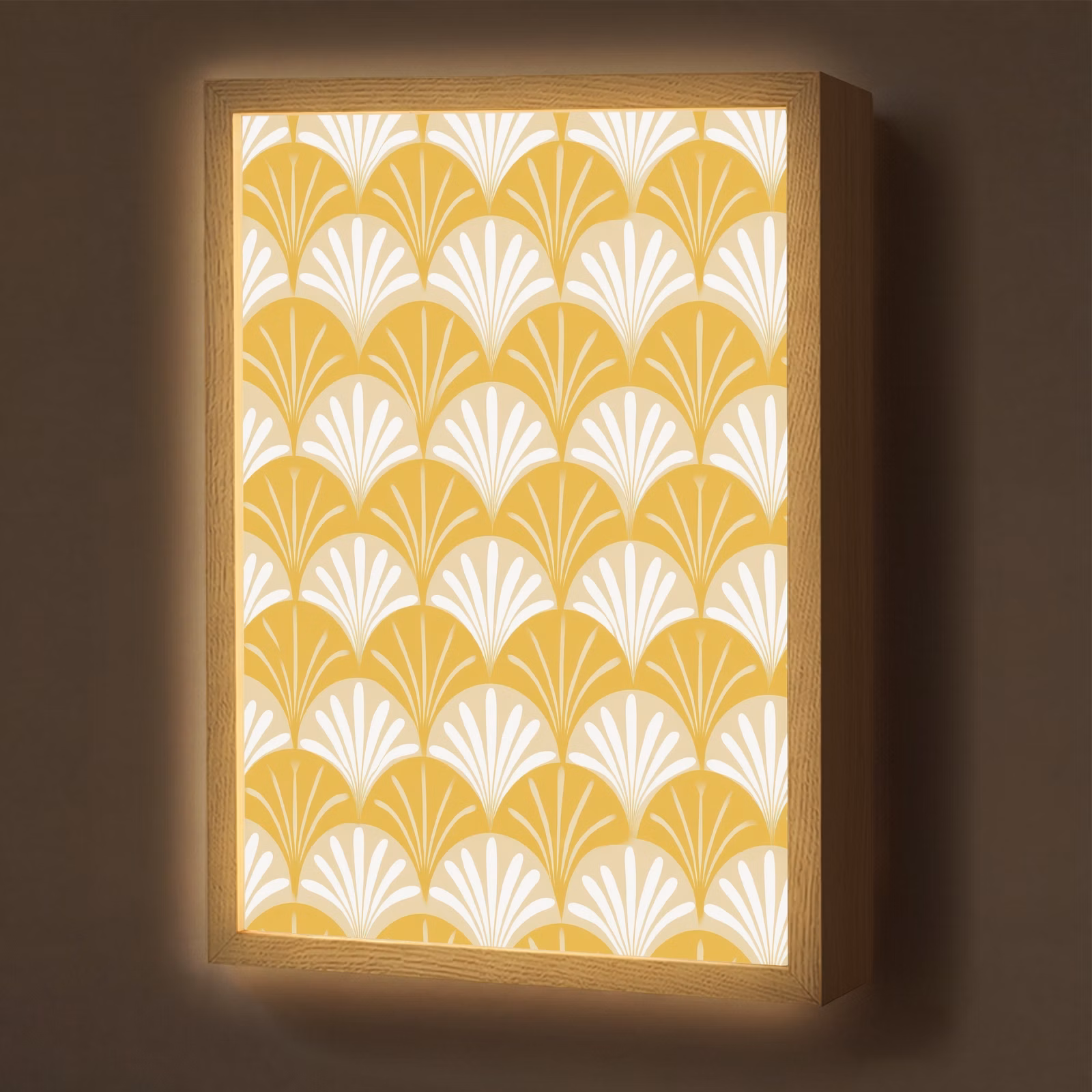 Lightbox - Wandlamp - Waaier - Geel - Art — 1