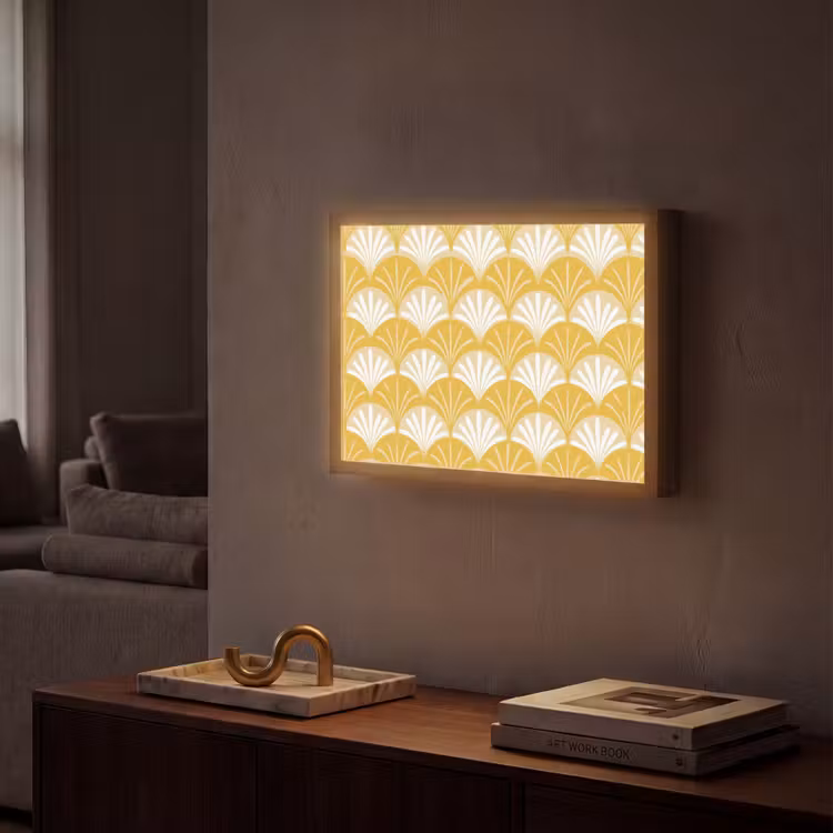 Lightbox - Wandlamp - Waaier - Geel - Art — 2
