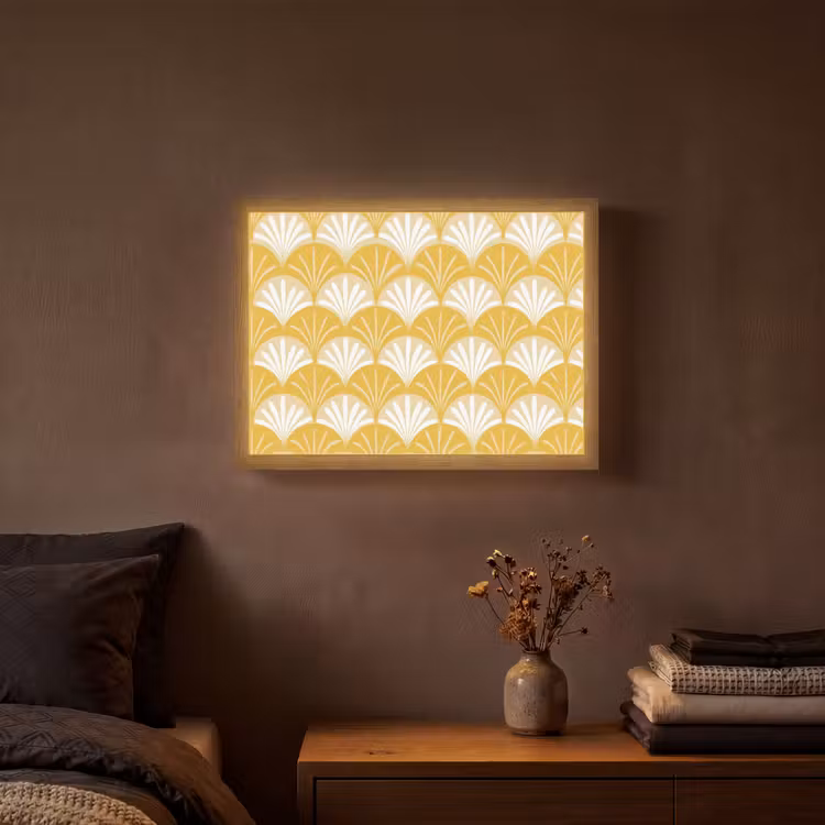 Lightbox - Wandlamp - Waaier - Geel - Art — 3