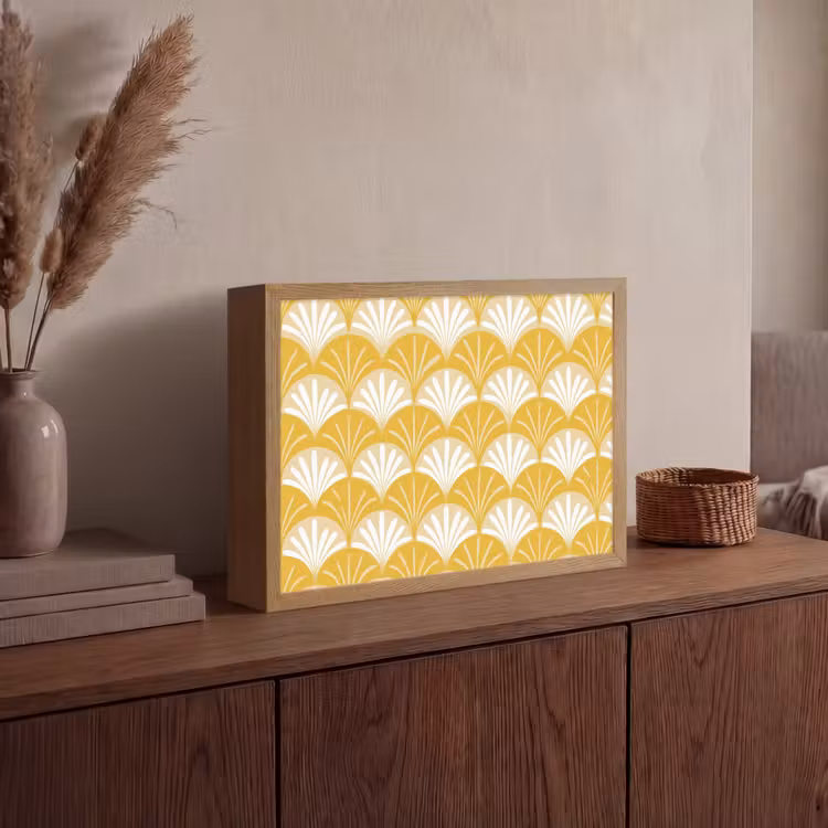 Lightbox - Wandlamp - Waaier - Geel - Art — 4