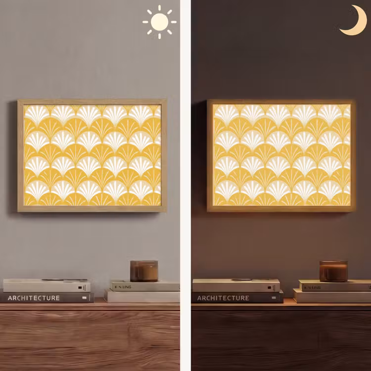 Lightbox - Wandlamp - Waaier - Geel - Art — 6