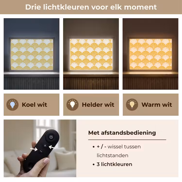 Lightbox - Wandlamp - Waaier - Geel - Art — 8